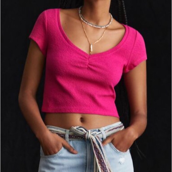 Anthropologie Scoop Neck Baby Tee